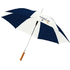 23" Lisa-sateenvarjo puukahvalla, automaattisesti avautuva, valkoinen, tummansininen lisäkuva 1